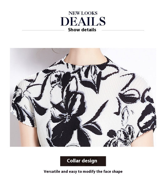 Conjunto Elegante: Blusa Manga Corta y Falda Larga - Image 7