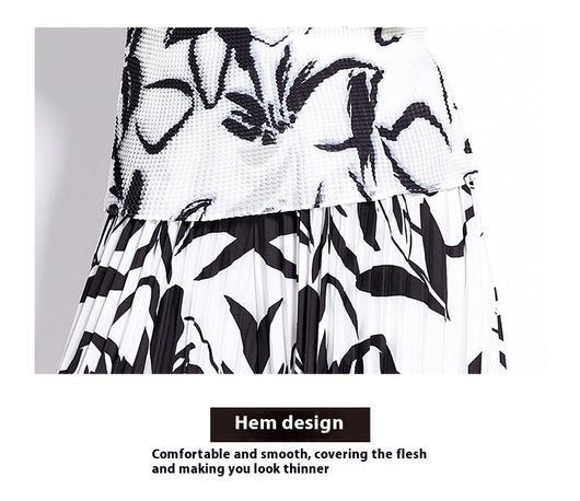 Conjunto Elegante: Blusa Manga Corta y Falda Larga - Image 8
