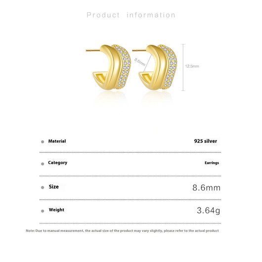 Aretes Círculo Geométrico en Plata Esterlina 925 para Mujer - Image 11
