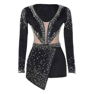 Jumpsuit Ajustado con Escote en V y Detalles de Brillantes - Image 24