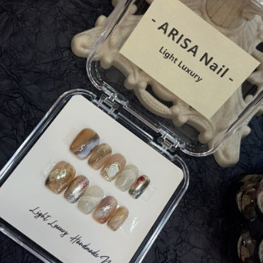 Puntas de Uñas Artesanales Luxury Maillard - Diseño Premium Hecho a Mano - Image 20