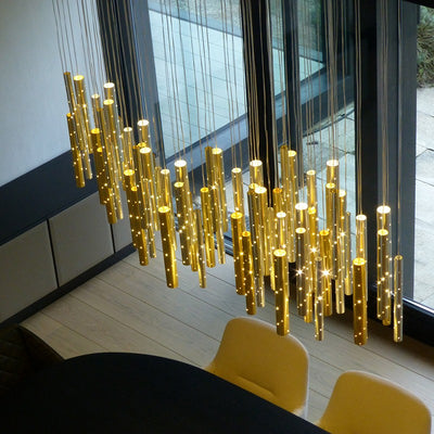 Lámpara Colgante Tubo Hueco Tallado - Candelabro Creativo - Image 10