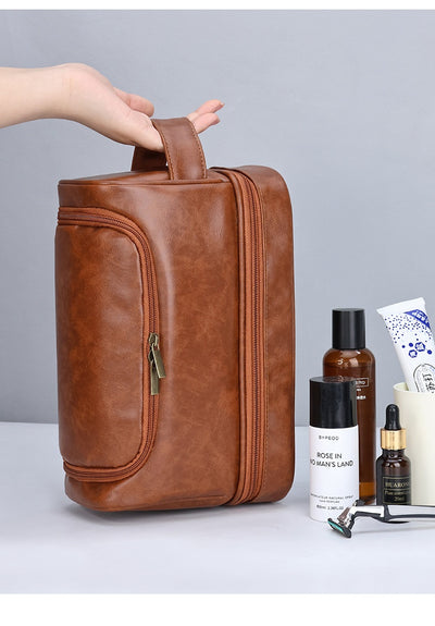 Bolsa de Aseo Ejecutiva en Cuero - Organizador de Viaje Profesional con Gancho - Image 11