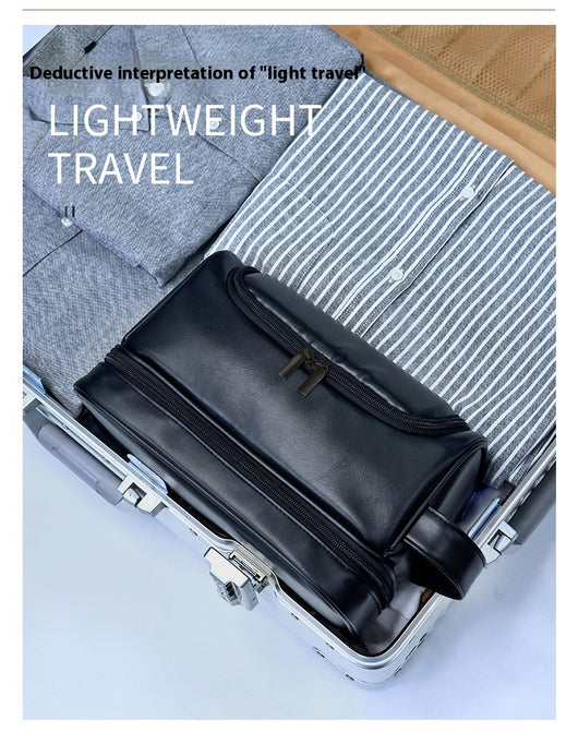 Bolsa de Aseo Ejecutiva en Cuero - Organizador de Viaje Profesional con Gancho - Image 12