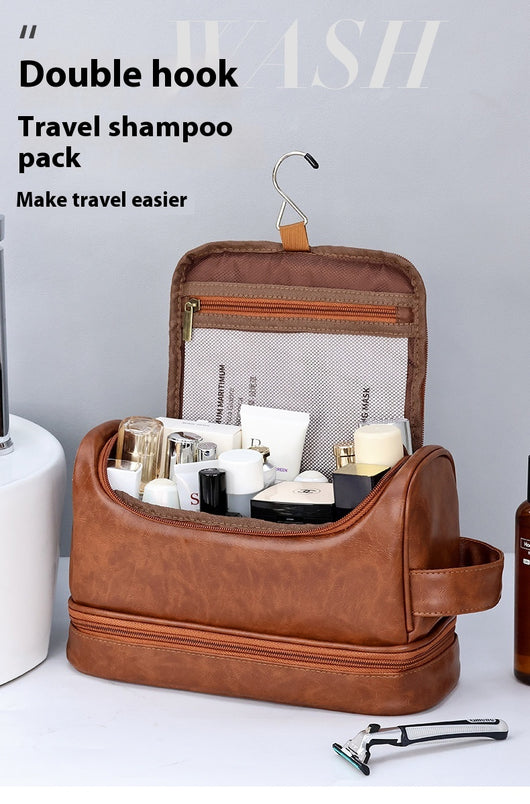 Bolsa de Aseo Ejecutiva en Cuero - Organizador de Viaje Profesional con Gancho - Image 18