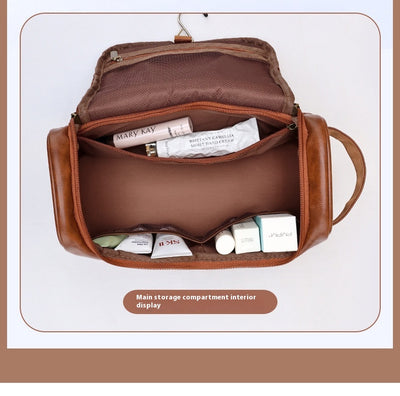 Bolsa de Aseo Ejecutiva en Cuero - Organizador de Viaje Profesional con Gancho - Image 21