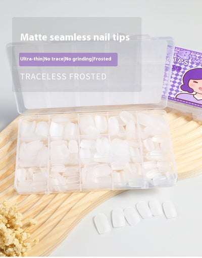 Uñas Postizas Ultradelgadas Efecto Cristal - Forma Almendra sin Pulir - Image 23