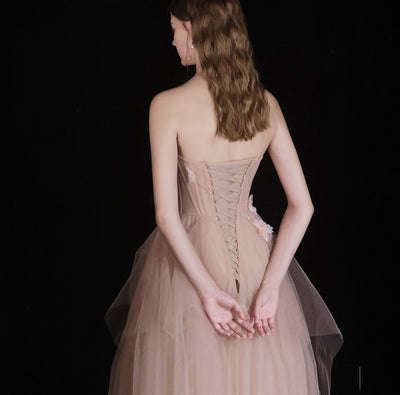 Vestido de Novia Tubo con Flores para Cena de Bodas - Image 15