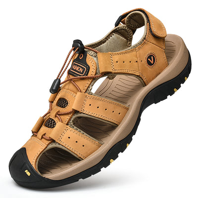 Sandalias Deportivas de Cuero para Hombre - Comodidad y Estilo Casual - Image 14