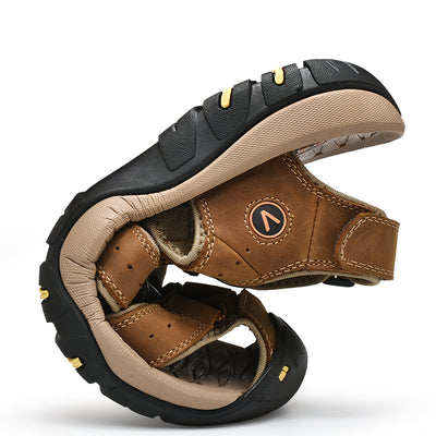 Sandalias Deportivas de Cuero para Hombre - Comodidad y Estilo Casual - Image 16