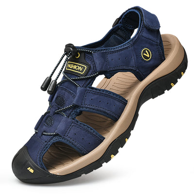 Sandalias Deportivas de Cuero para Hombre - Comodidad y Estilo Casual - Image 21