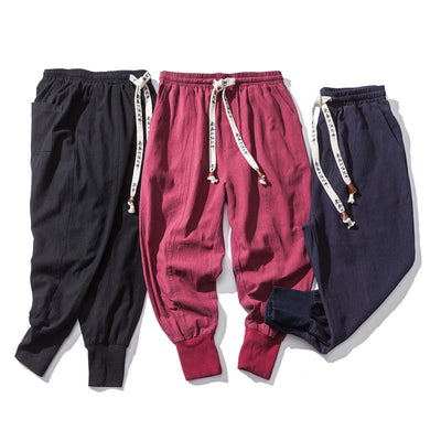 Pantalones Casuales Hombre Algodón y Lino Japonés - Image 6
