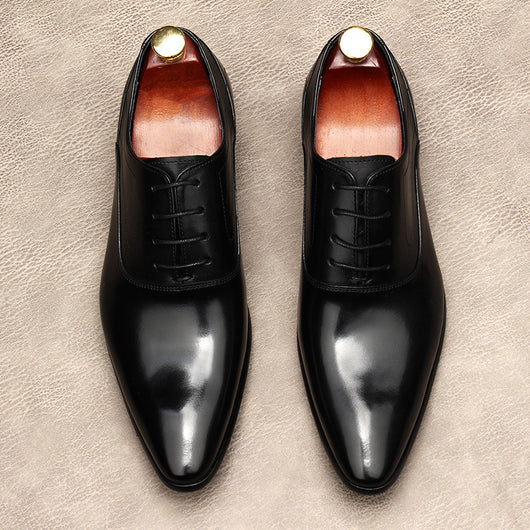 Zapatos Formales de Cuero con Cordones y Punta Afilada para Hombre - Image 9