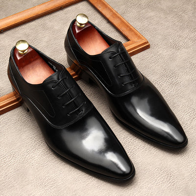 Zapatos Formales de Cuero con Cordones y Punta Afilada para Hombre - Image 10
