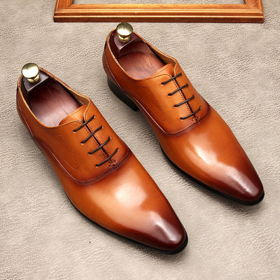 Zapatos Formales de Cuero con Cordones y Punta Afilada para Hombre - Image 14