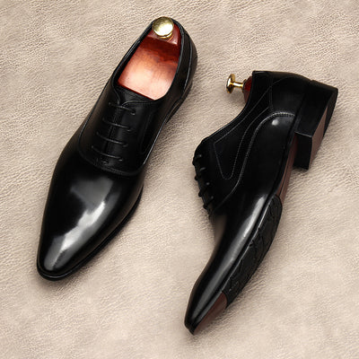 Zapatos Formales de Cuero con Cordones y Punta Afilada para Hombre - Image 16