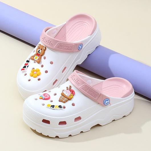 Sandalias Tipo Muffin con Plataforma para Mujer - Pantuflas de Exterior con Cobertura - Image 9