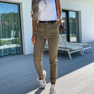 Pantalones Capri Ajustados con Bolsillos - Estilo Casual Otoño Mujer - Image 11