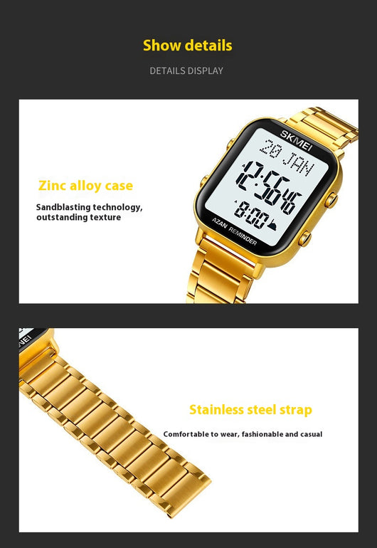 Reloj Cuadrado de Acero Multifuncional para Hombre - Image 9