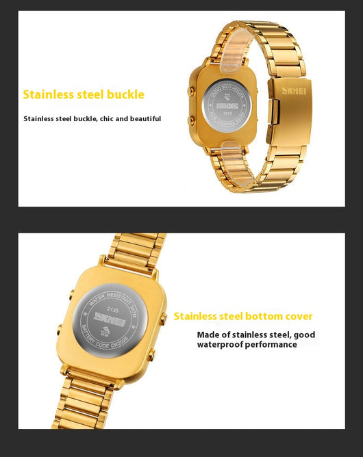 Reloj Cuadrado de Acero Multifuncional para Hombre - Image 12