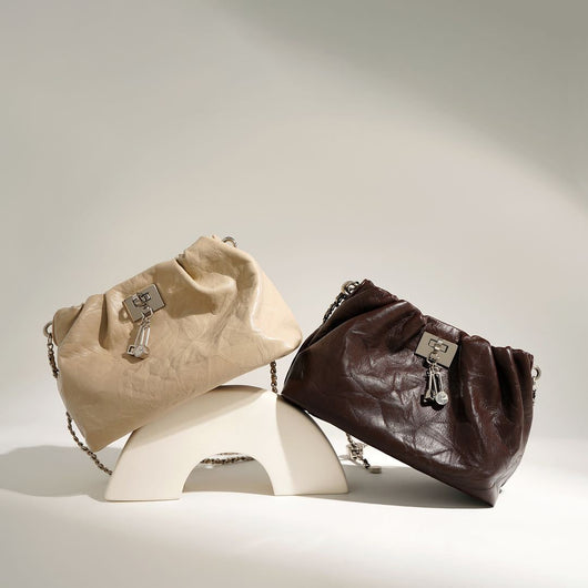 Bolso Nube de Cuero con Cierre Retro - Elegancia y Temperamento de Alto Grado - Image 18