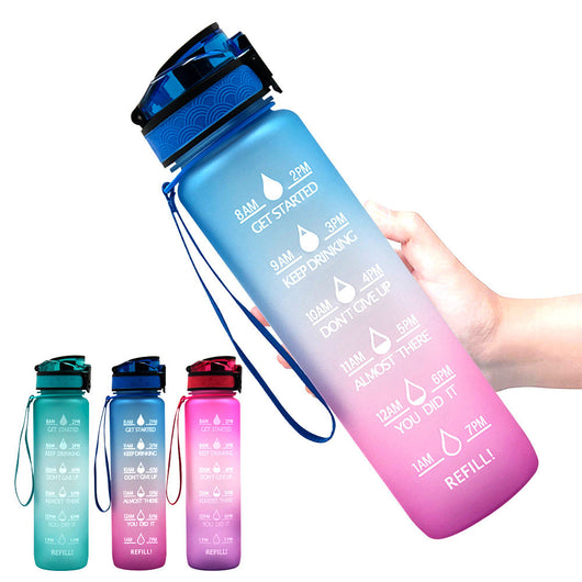 Botella Deportiva 1L Tritan con Marcador de Tiempo - Botella Motivacional Hermética para Fitness y Ciclismo - Image 43