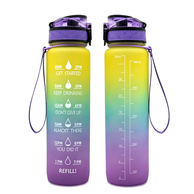 Botella Deportiva 1L Tritan con Marcador de Tiempo - Botella Motivacional Hermética para Fitness y Ciclismo - Image 45