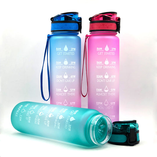 Botella Deportiva 1L Tritan con Marcador de Tiempo - Botella Motivacional Hermética para Fitness y Ciclismo - Image 46