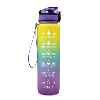 Botella Deportiva 1L Tritan con Marcador de Tiempo - Botella Motivacional Hermética para Fitness y Ciclismo - Image 57