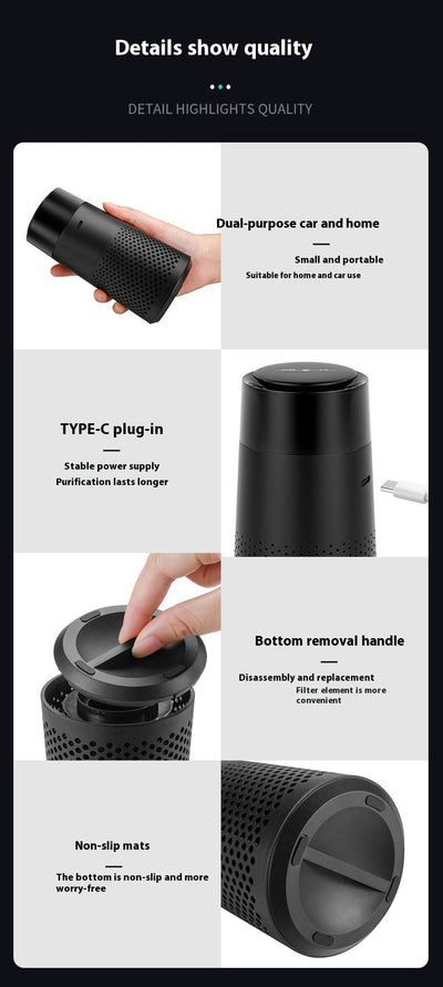 Purificador de Aire Portátil con Luz LED - Para Hogar, Oficina y Espacios Cerrados - Image 25