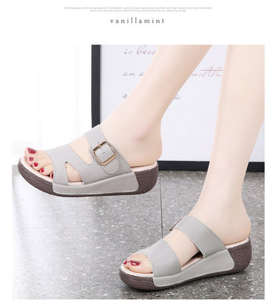 Sandalias Talla Grande Mujer Verano Suela Suave con Alzada - Image 46