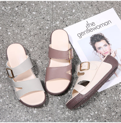 Sandalias Talla Grande Mujer Verano Suela Suave con Alzada - Image 49