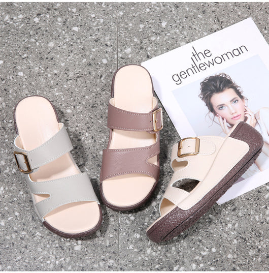 Sandalias Talla Grande Mujer Verano Suela Suave con Alzada - Image 49