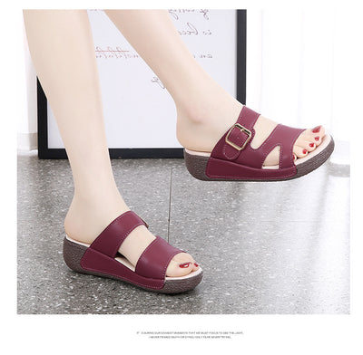 Sandalias Talla Grande Mujer Verano Suela Suave con Alzada - Image 51