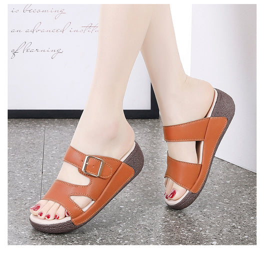Sandalias Talla Grande Mujer Verano Suela Suave con Alzada - Image 55