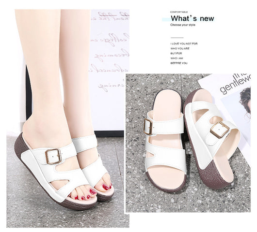 Sandalias Talla Grande Mujer Verano Suela Suave con Alzada - Image 70