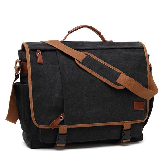 Bolsa Bandolera de Lona Impermeable Gran Capacidad para Hombre - Image 19