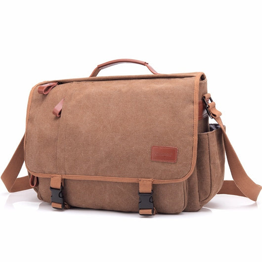 Bolsa Bandolera de Lona Impermeable Gran Capacidad para Hombre - Image 22