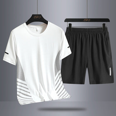 Conjunto Deportivo de Verano para Hombre - Camiseta y Shorts en Seda de Hielo Secado Rápido - Image 27
