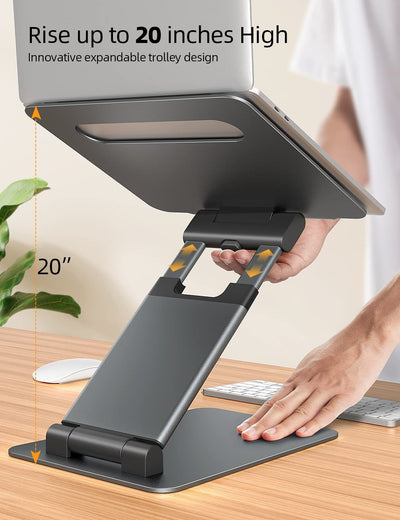 Soporte Ajustable para Laptop de Aluminio con Rotación 360° - Image 35