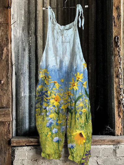 Jumpsuit Retro Estampado de Pierna Ancha para Mujer - Image 20