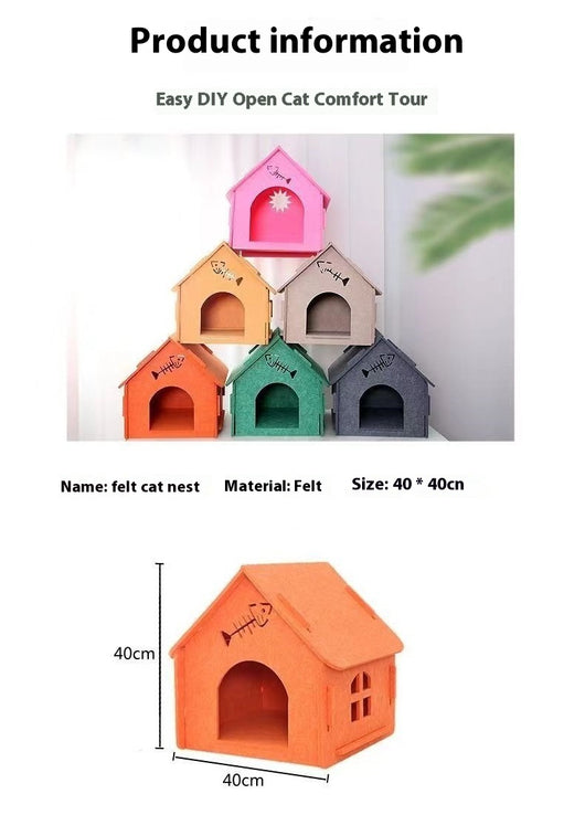 Cama Felpa para Gatos Cuatro Estaciones Desmontable y Lavable - Image 26