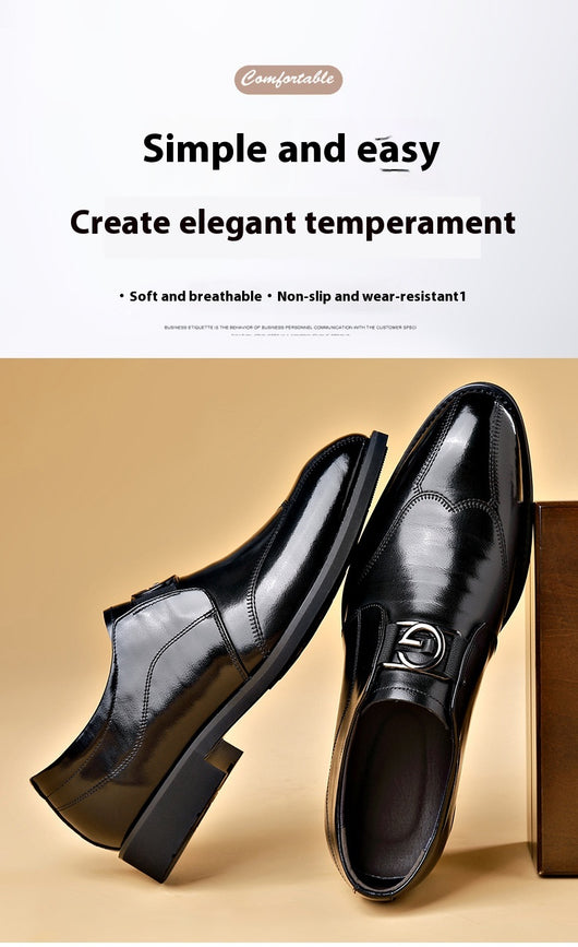 Zapatos de Cuero Elegantes con Bordado - Slip-on Puntiagudo para Hombre - Image 39