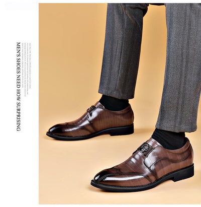 Zapatos de Cuero Elegantes con Bordado - Slip-on Puntiagudo para Hombre - Image 42