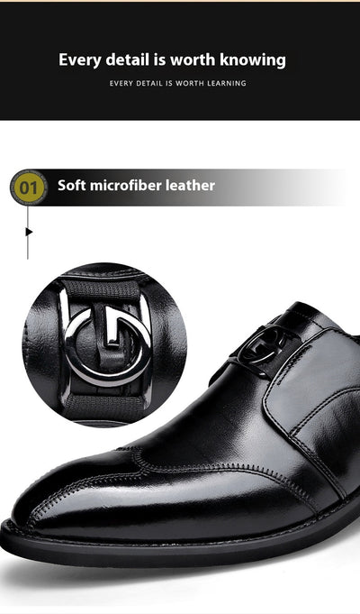 Zapatos de Cuero Elegantes con Bordado - Slip-on Puntiagudo para Hombre - Image 43