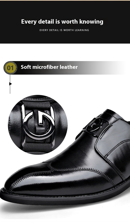 Zapatos de Cuero Elegantes con Bordado - Slip-on Puntiagudo para Hombre - Image 43
