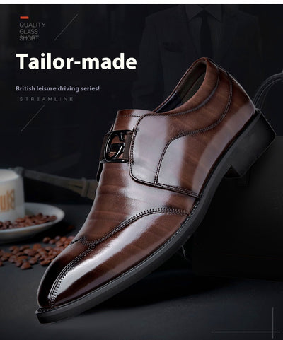 Zapatos de Cuero Elegantes con Bordado - Slip-on Puntiagudo para Hombre - Image 51