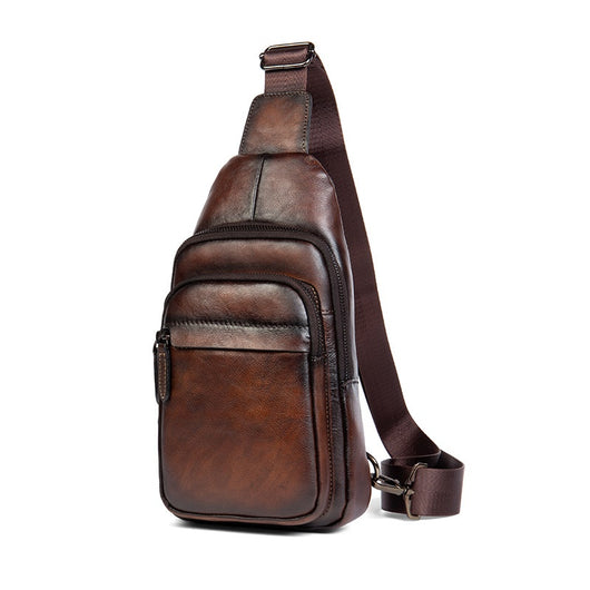 Bolsa Mensajero de Cuero Genuino Estilo Retro para Hombre - Image 12