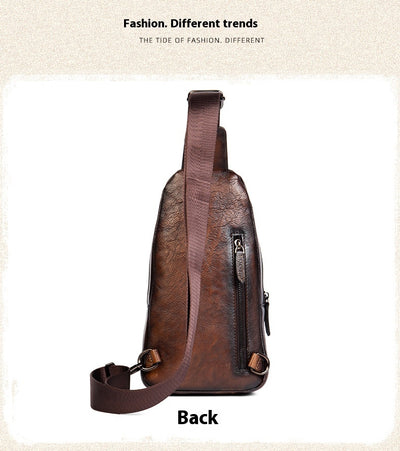 Bolsa Mensajero de Cuero Genuino Estilo Retro para Hombre - Image 14