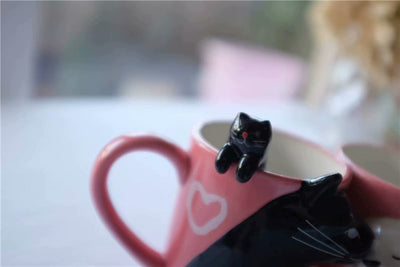 Taza Artesanal para Pareja Gatos Enamorados - Image 10
